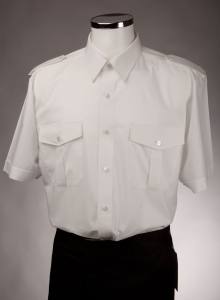 Uniformhemd weiß 1/2 Arm bügelleicht Mischgewebe BW/PES Gr. 42