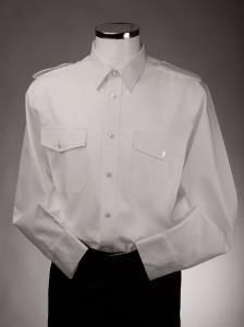 Uniformhemd weiß 1/1 Arm bügelleicht Mischgewebe BW/PES Gr. 39