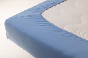 Spannbettlaken Jersey YOUKALI® blau 100% Baumwolle 125g/qm 120-130/200cm