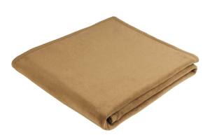 Schlafdecke Cotton KAMELFARBEN/BEIGE 100% Baumwolle 430g/qm Samtband 150/200cm