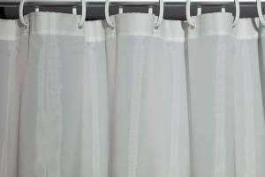 XXXTextilduschvorhang weiß 8 Ösen 100% PES Breite 120cm Höhe 200cm