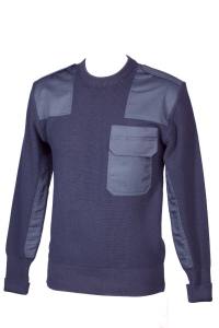 Navy-Pullover marine O Hals 80% Schurwolle 20% Polyamid M (48/50)