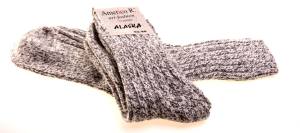 Norweger-Socke grau meliert 92% Wolle 8% PA Gr. 39/42