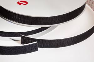 VELCRO® Klettband Haftteil schwarz selbstklebend 25m/Rolle 50mm