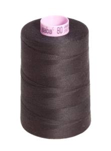 Nähgarn SABA 80 Tex 40 100% Polyester 5000m/Rolle weiß 1000