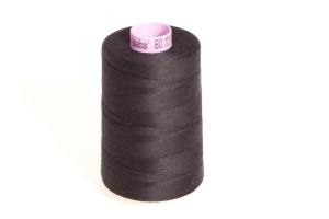 Nähgarn SABA 80 100% Polyester 5000m/Rolle schwarz 4000