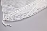 Wäschenetz 170g/qm weiß 100% Polyester PES 2 mit eingezogener Kordel 4mm 60/90cm