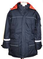 Seeparka marineblau wind- und wasserabweisend mit Reflexausrüstung 100% PES XL