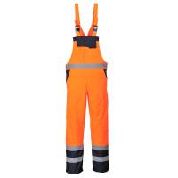 Warn/Kontrast-Latzhose Hi-Vis orange/marine gefüttert S