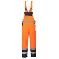 Warn/Kontrast-Latzhose Hi-Vis orange/marine gefüttert M