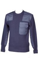 Navy-Pullover marine O Hals 80% Schurwolle 20% Polyamid L (52/54)