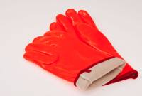 PVC-Thermohandschuh orange flauschiges Futter mit Schaumstoffisolierung 28cm
