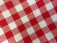 Züchenkaro Tischdeckenmeterware rot-weiß kariert 100% Baumwolle 200g/qm 150cm breit