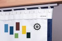 xdrapilux 174 flammstop blackout Steuerrad Zertifikat mittelblau 174 55 150cm breit